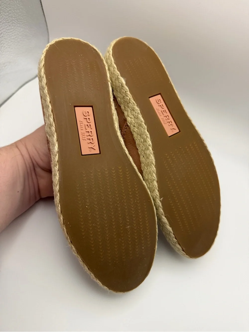New in Box Sperry Women's Size 5 Blush Pink Sailor Espadrilles Summer Hemp